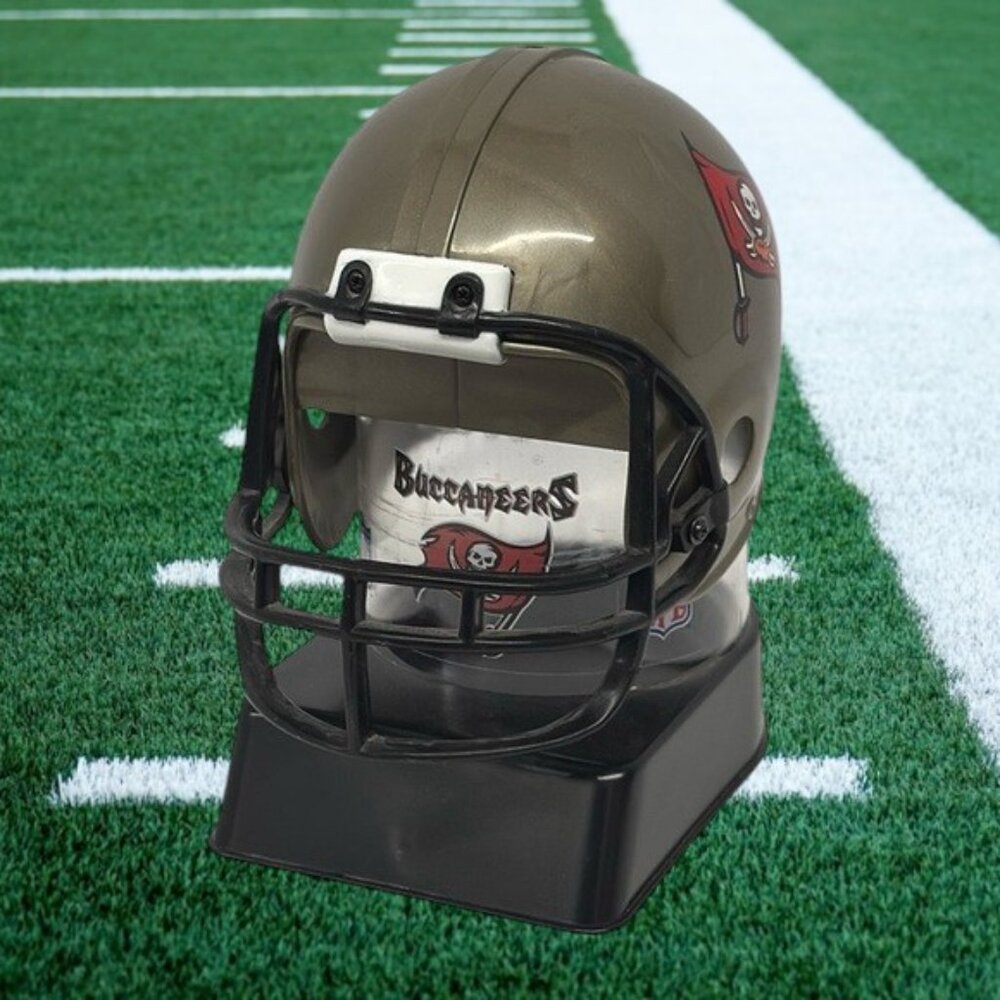 Vintage 90's Tampa Bay Buccaneers Mini Football Helmet Coin Bank 7" x 4" x 5.5"